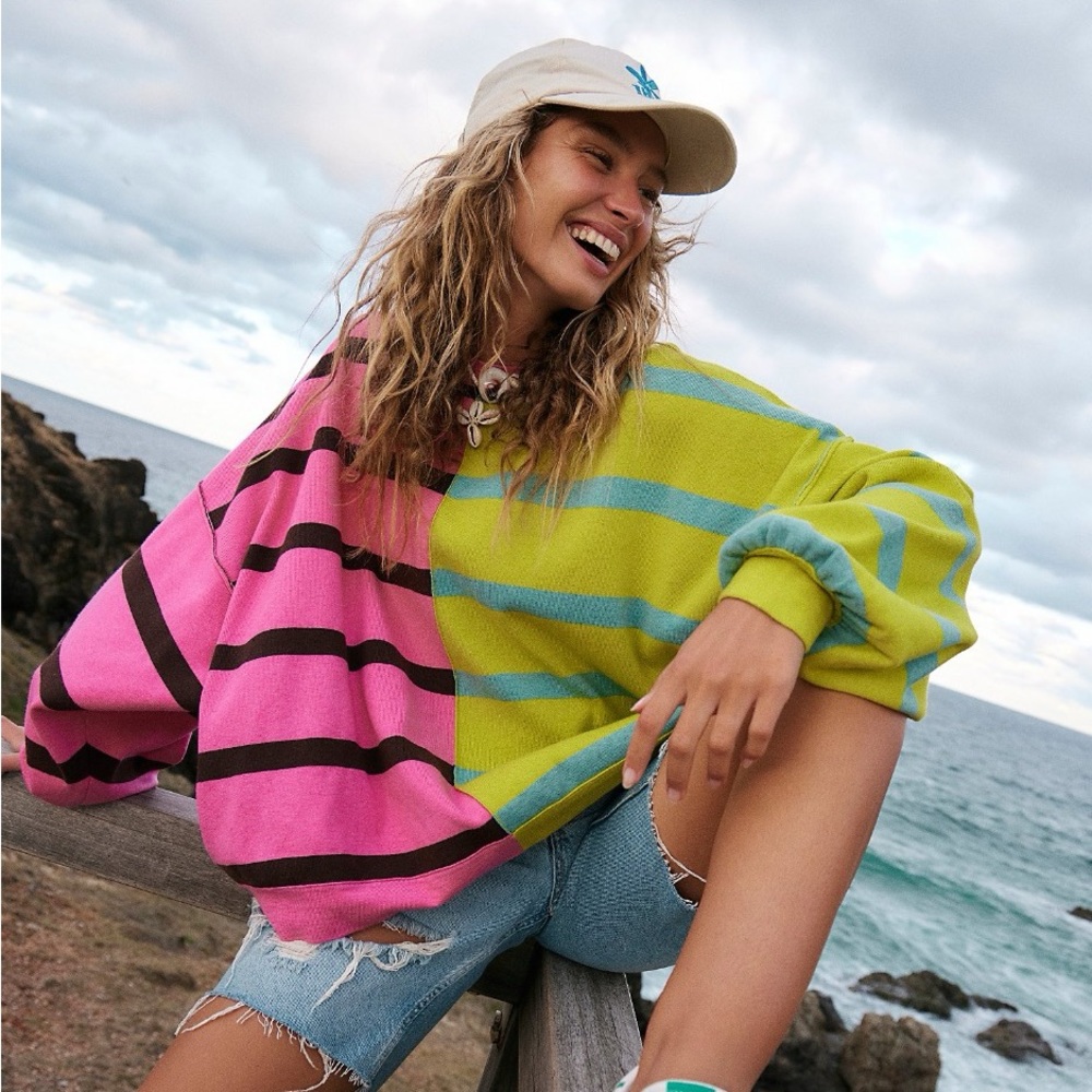 Free People Uptown Stripe Pullover